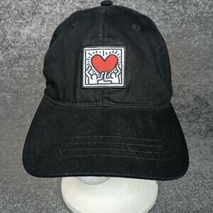 Keith Haring Hat Cap Black Strapback Love Heart